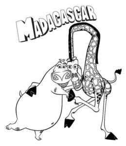 Desenho de Madagascar Desenho Colorir Imprimir 32