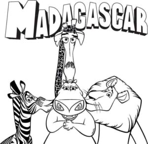 Desenho de Madagascar Desenho Colorir Imprimir 36