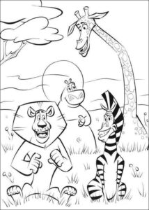 Desenho de Madagascar Desenho Colorir Imprimir 43