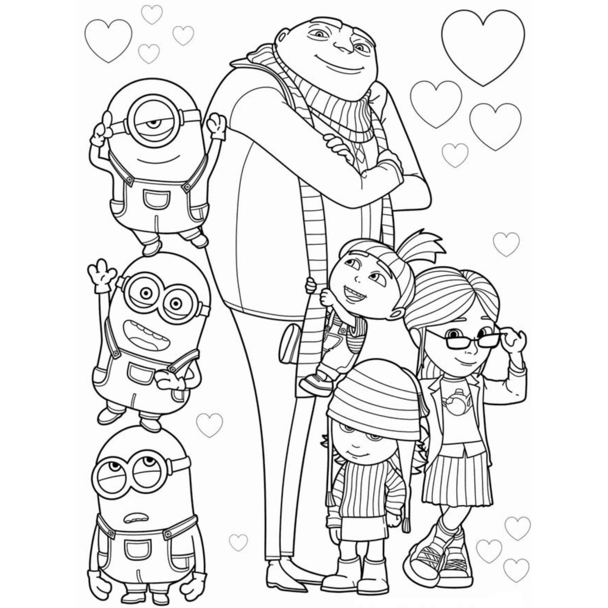 Desenhos do Meu Malvado Favorito para Imprimir e Colorir