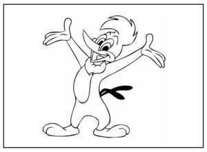 Desenho de Pica Pau Desenho Colorir Imprimir 04