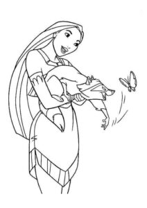 Desenho de Pocahontas Desenho Colorir Imprimir 03
