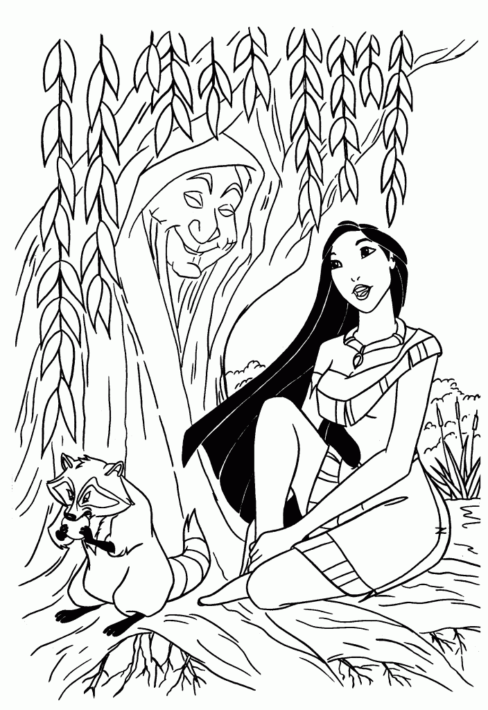 Desenho de Pocahontas Desenho Colorir Imprimir 04