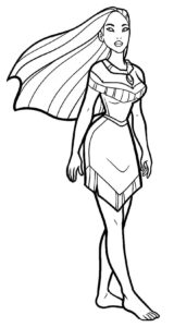 Desenho de Pocahontas Desenho Colorir Imprimir 08