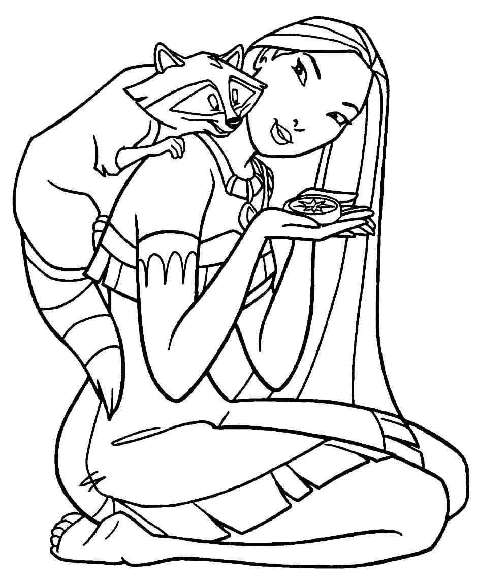 Desenho de Pocahontas Desenho Colorir Imprimir 10