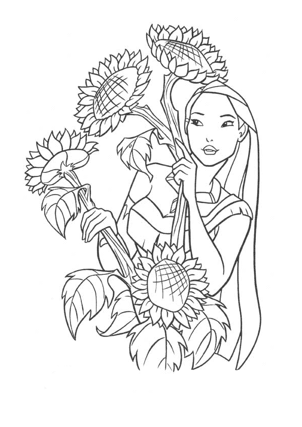 Desenho de Pocahontas Desenho Colorir Imprimir 15