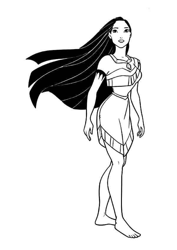 Desenho de Pocahontas Desenho Colorir Imprimir 16