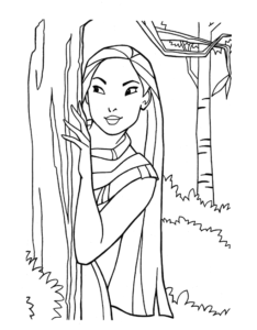 Desenho de Pocahontas Desenho Colorir Imprimir 19