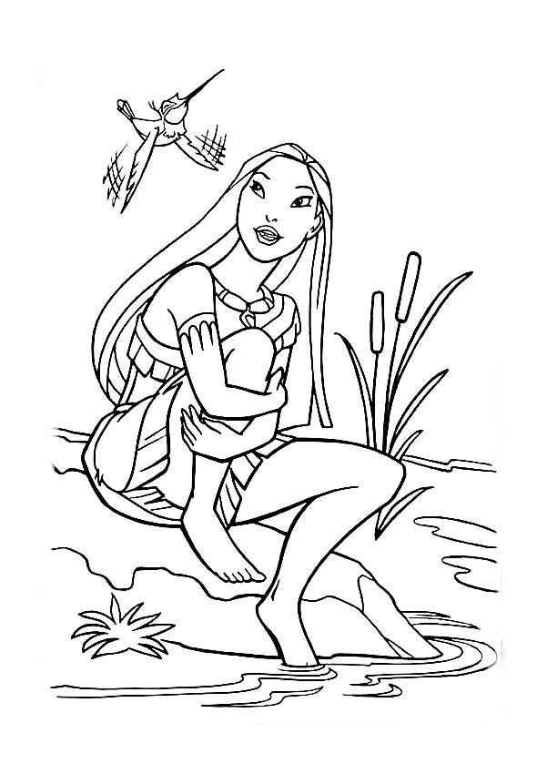 Desenho de Pocahontas Desenho Colorir Imprimir 21