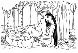 Desenho de Pocahontas Desenho Colorir Imprimir 23