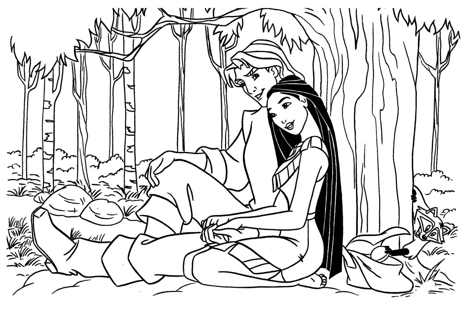 Desenho de Pocahontas Desenho Colorir Imprimir 23