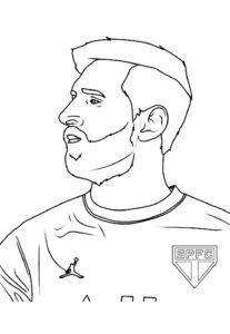Desenho de São Paulo Para Colorir   Messi   Desenho