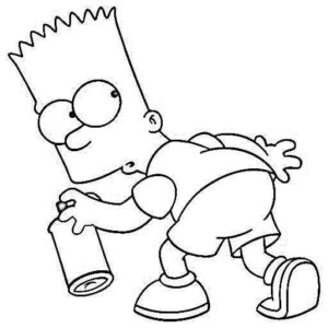 Desenho de Simpsons Desenho Colorir Imprimir 05