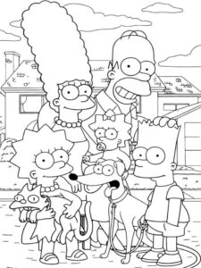 Desenho de Simpsons Desenho Colorir Imprimir 07