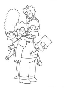 Desenho de Simpsons Desenho Colorir Imprimir 08