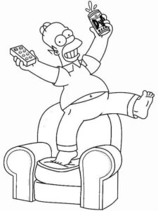 Desenho de Simpsons Desenho Colorir Imprimir 09