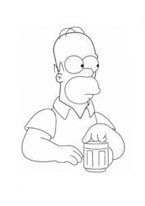 Desenho de Simpsons Desenho Colorir Imprimir 11
