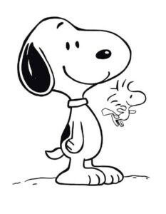 Desenho de Snoopy Desenho Colorir Imprimir 01