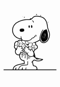 Desenho de Snoopy Desenho Colorir Imprimir 09