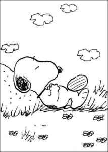 Desenho de Snoopy Desenho Colorir Imprimir 16