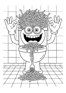 Desenho de Spaghetti Tualetti 1 Of 1