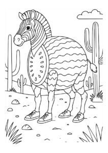 Desenho de Zibra Zubra Zibralini 1 Of 1