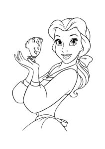 Desenho de A Bela E A Fera Desenho Colorir Imprimir 01