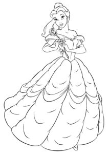 Desenho de A Bela E A Fera Desenho Colorir Imprimir 02