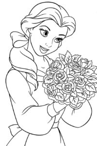 Desenho de A Bela E A Fera Desenho Colorir Imprimir 08