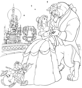 Desenho de A Bela E A Fera Desenho Colorir Imprimir 10