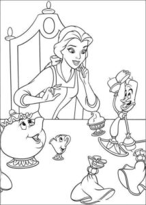 Desenho de A Bela E A Fera Desenho Colorir Imprimir 21