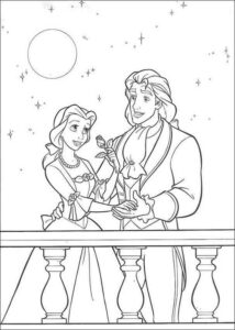 Desenho de A Bela E A Fera Desenho Colorir Imprimir 24