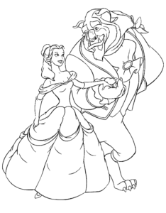 Desenho de A Bela E A Fera Desenho Colorir Imprimir 38