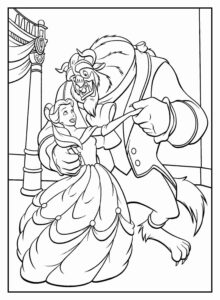 Desenho de A Bela E A Fera Desenho Colorir Imprimir 43