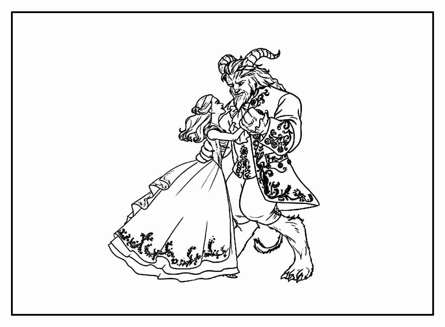 Desenho de A Bela E A Fera Desenho Colorir Imprimir 48