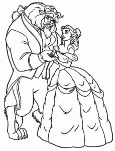 Desenho de A Bela E A Fera Desenho Colorir Imprimir 49