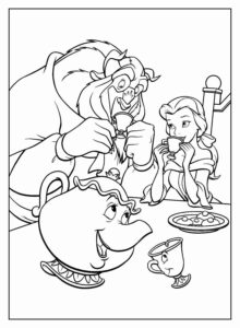 Desenho de A Bela E A Fera Desenho Colorir Imprimir 67