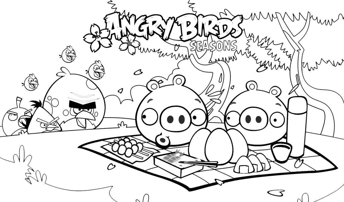 Desenho de Angry Birds Desenho Colorir Imprimir 01