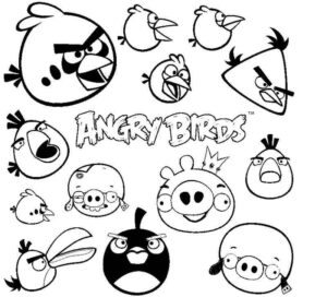 Desenho de Angry Birds Desenho Colorir Imprimir 05