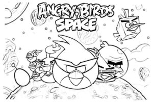 Desenho de Angry Birds Desenho Colorir Imprimir 09