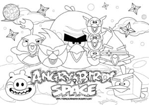 Desenho de Angry Birds Desenho Colorir Imprimir 11
