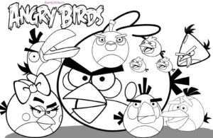 Desenho de Angry Birds Desenho Colorir Imprimir 12