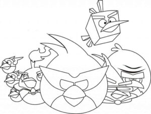 Desenho de Angry Birds Desenho Colorir Imprimir 14