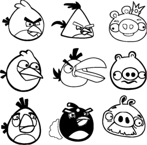 Desenho de Angry Birds Desenho Colorir Imprimir 32