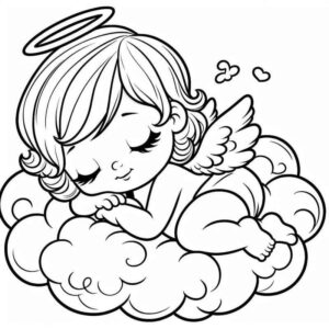 Desenho de Anjinho Adoravel Colorir