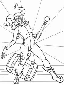Desenho de Arlequina Para Colorir 12