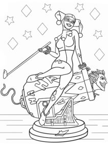 Desenho de Arlequina Para Colorir 7