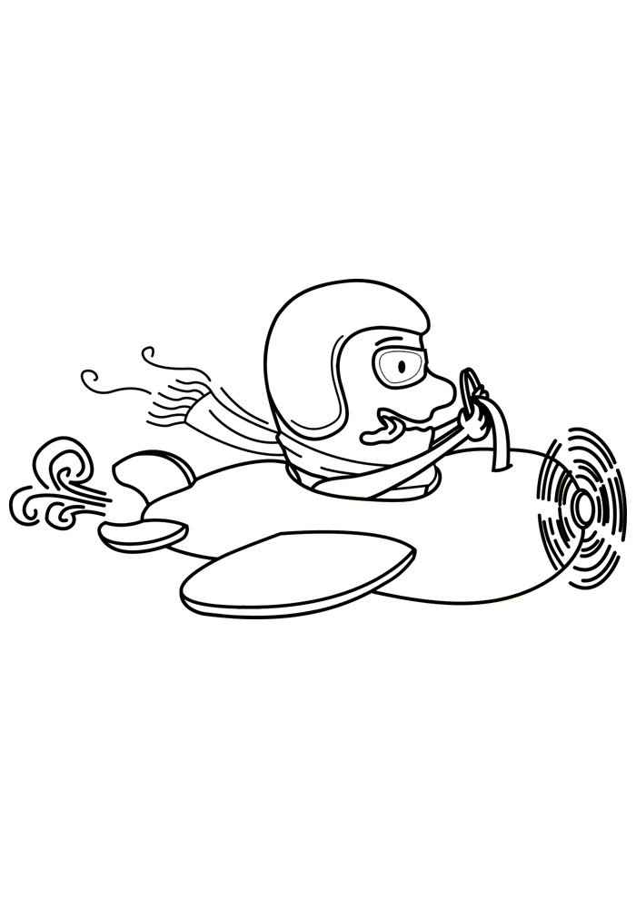 Desenho de Aviao Para Colorir 12