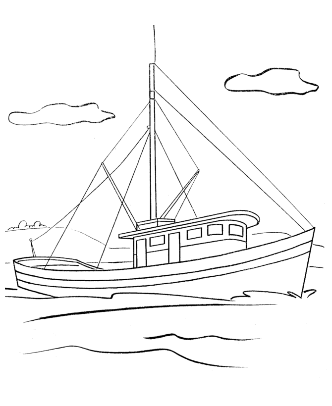Desenho de Barco Desenho Colorir Imprimir 01