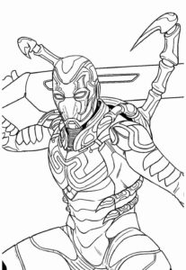 Desenho de Besouro Azul Desenho Colorir Imprimir 09